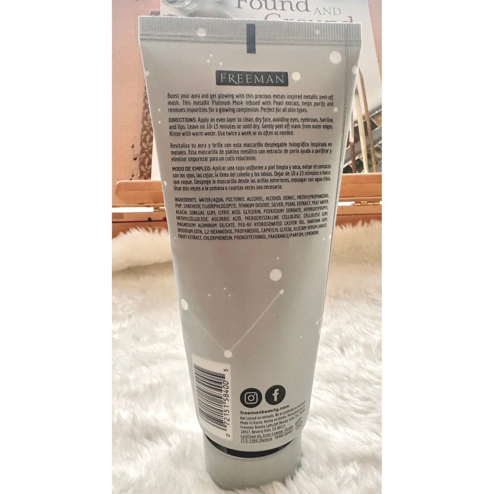 Freeman Cosmic Metallic Purifying Platinum Peel-Off Mask 6 fl oz 175 ml‎ New